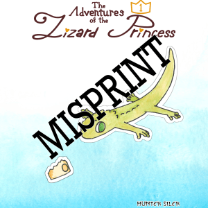Cover art of the misprint of volume 1 of The Adventures of the Lizard Princess